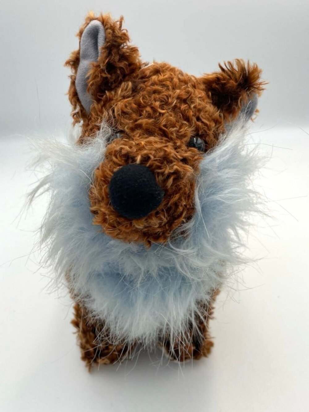 Puli International‎ Dog Wolf Plush Stuffed Animal Brown Blue